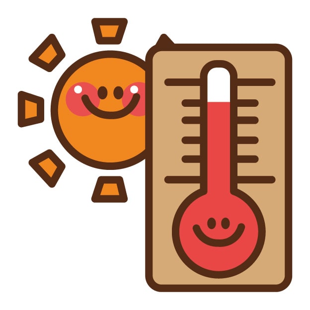 太陽と気温計